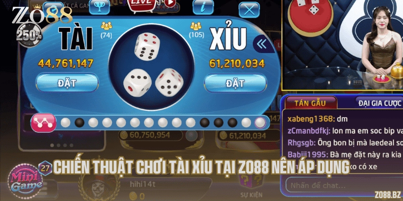 Chiến thuật chơi tài xỉu tại Zo88 nên áp dụng