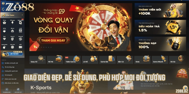 Giao diện đẹp, dễ sử dụng, phù hợp mọi đối tượng