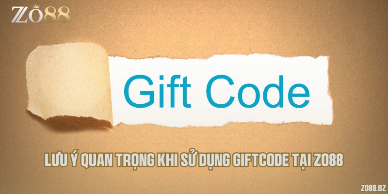 Lưu ý quan trọng khi sử dụng giftcode tại Zo88