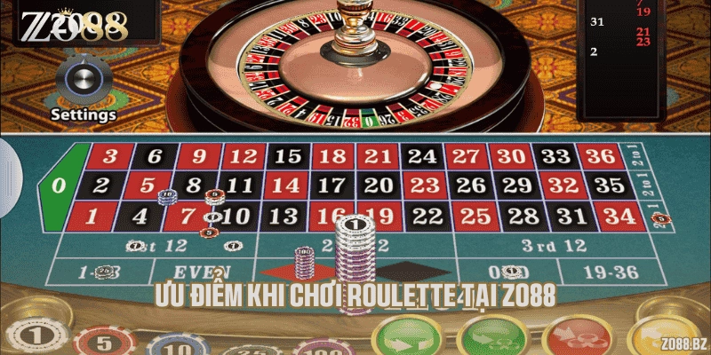 Ưu điểm khi chơi roulette tại Zo88